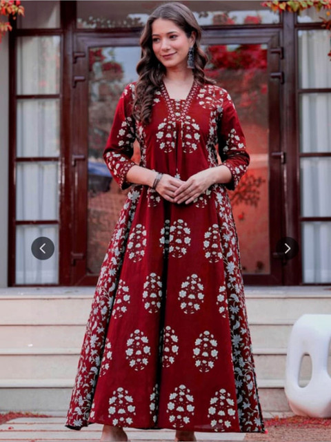 DSS FASHION Women Floral Printed Floral Anarkali Kurta