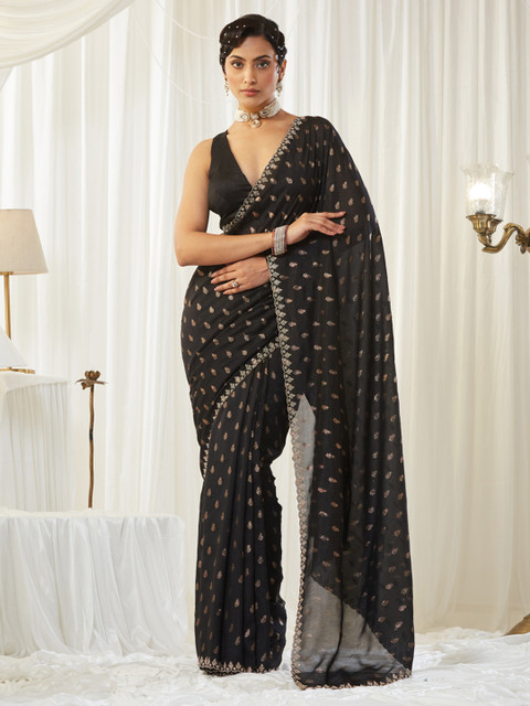 kasee Embellished Zari Silk Cotton Heavy Work Saree