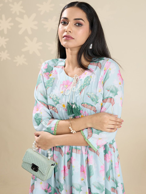 SHOPLANCE Floral Print A-Line Dress