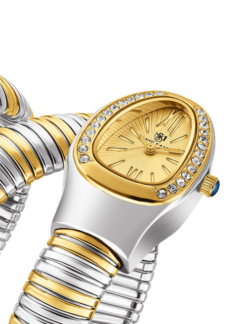 SANSIMAYO Women Dial & Bracelet Style Straps Analogue Watch SM-L-0092-TTSG-SG-G