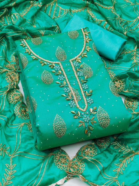 Dhaaga Ghar Embroidered Unstitched Dress Material