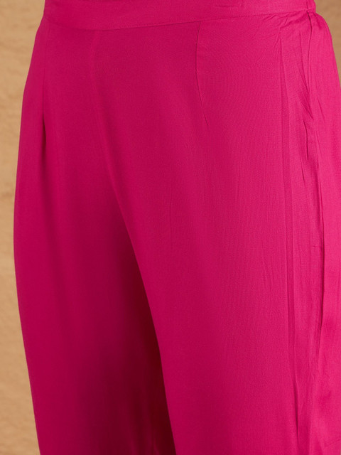 Anouk Mirage Embroidered Shirt Collar Neck Top With Trouser Co-Ords - Image 3