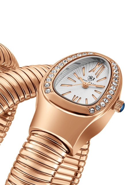 SANSIMAYO Women Dial & Bracelet Style Straps Analogue Watch SM-L-0091-RG-RG-W