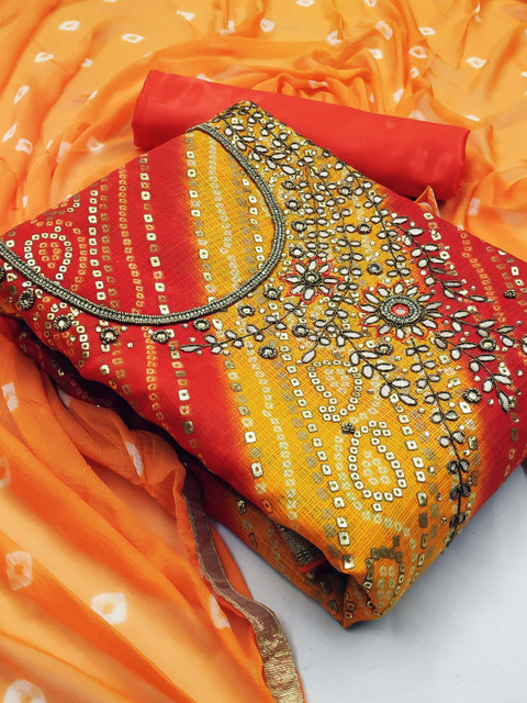 Dhaaga Ghar Embellished Unstitched Dress Material