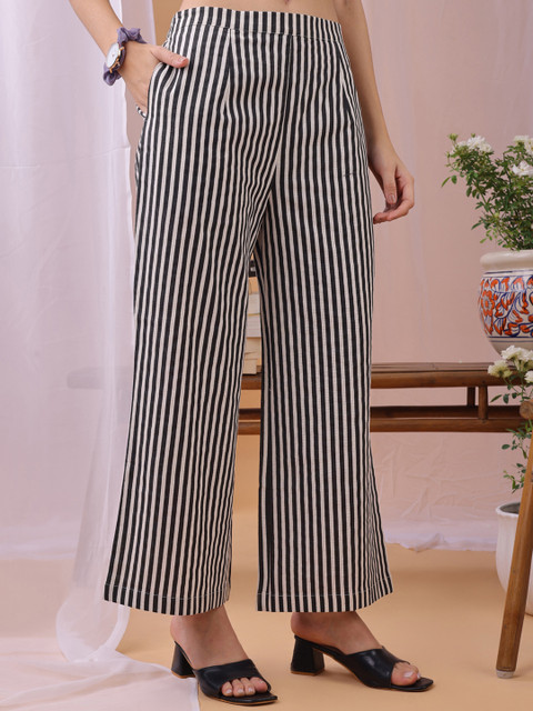 KALINI Printed Mandarin Collar Neck Tunic With Trousers Co-Ords - Image 7