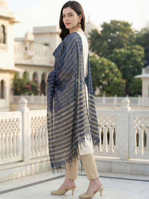 Indo Era Woven Design Art Silk Dupatta