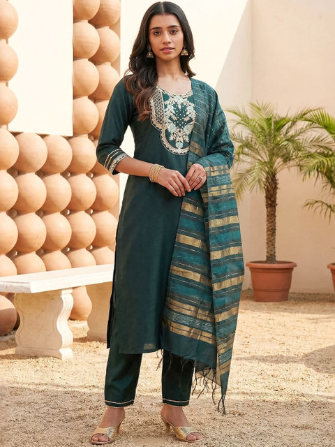 Indo Era Woven Design Dupatta with Zari