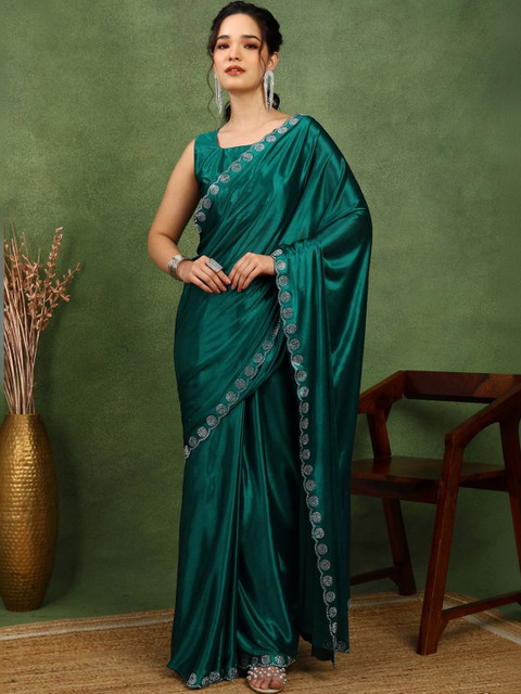 Subham Embellished Embroidered Heavy Work Saree