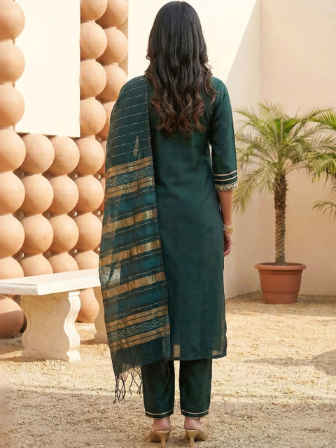 Indo Era Woven Design Dupatta with Zari - Image 2