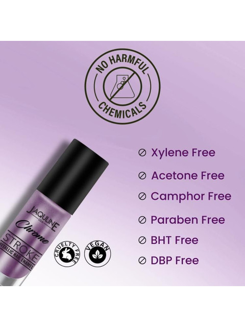 Jaquline USA Chrome Stroke Metallic Nail Enamel - 7 ml - Holo Lavender 08 - Image 7