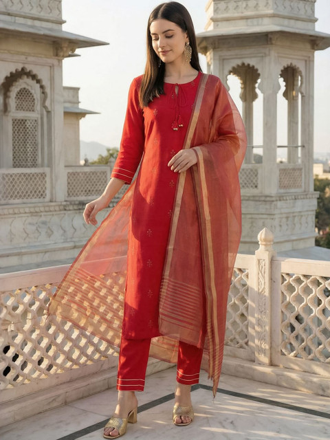 Indo Era Organza Dupatta with Zari