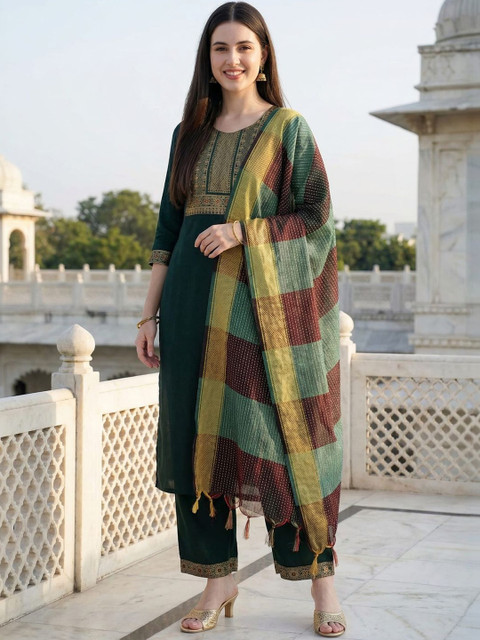 Indo Era Woven Design Art Silk Dupatta with Zari