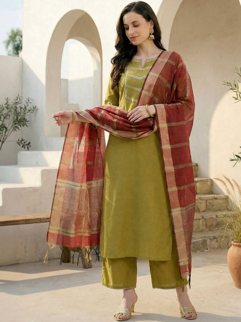 Indo Era Woven Design Dupatta with Zari