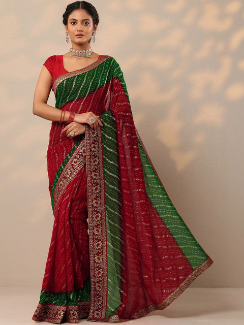 Libas Bandhani Pure Georgette Saree