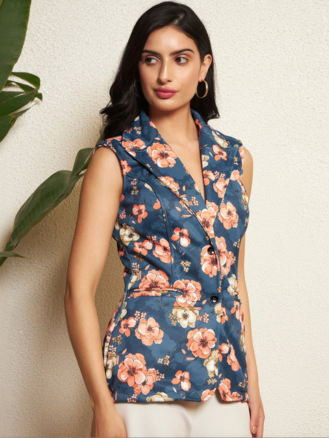 BAESD Printed Notched Lapel Single-Breasted Blazers - Image 4