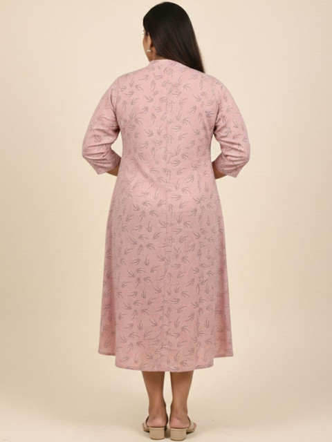 plusS Print A-Line Midi Dress - Image 2