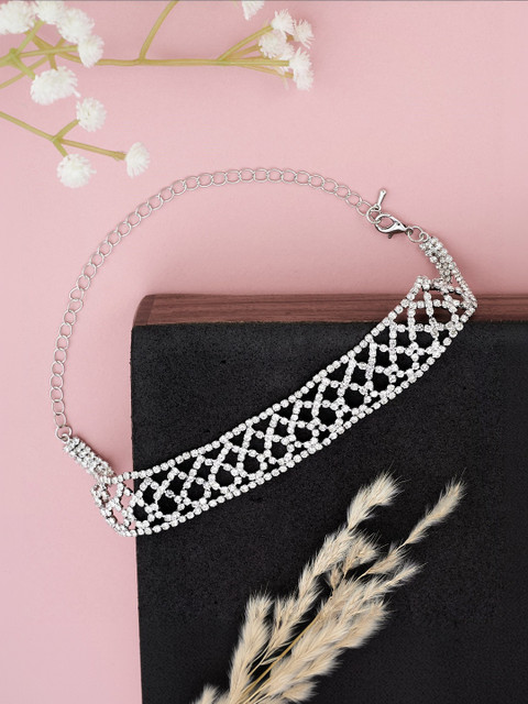 Latin Quarters Silver-Plated Choker Necklace