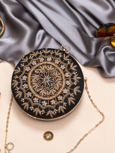VRPS Handicrafts Embroidered Box Clutch