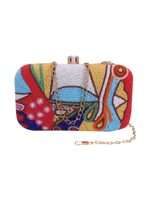 VRPS Handicrafts Embroidered Box Clutch