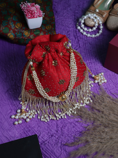VRPS Handicrafts Embellished Potli Clutch