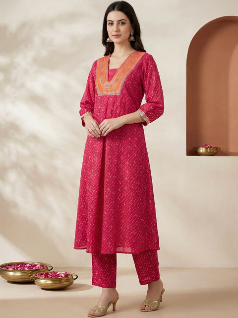 Indo Era Embroidered Top With Trousers Co-Ords - Image 4