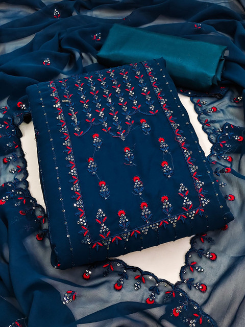 Dhaaga Ghar Embroidered Unstitched Dress Material