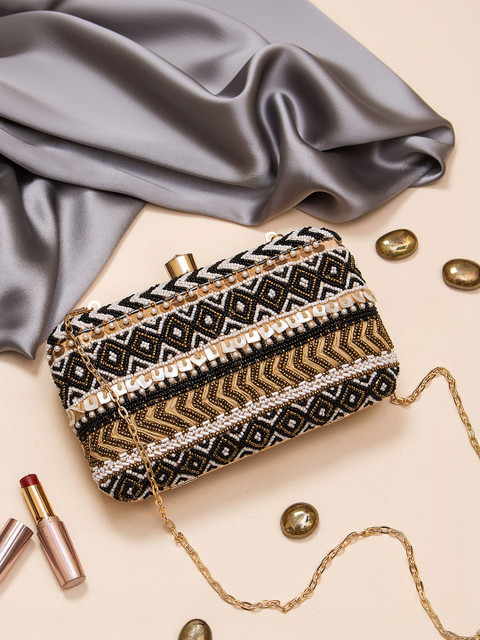 VRPS Handicrafts Embroidered Box Clutch