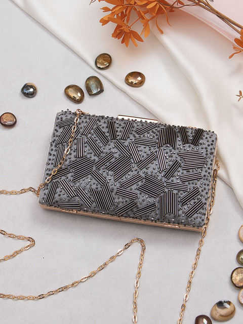 VRPS Handicrafts Embroidered Box Clutch