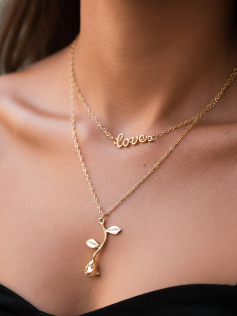 DressBerry Gold-Plated Layered Necklace