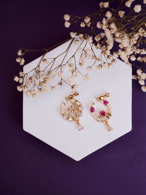 Opal Touch Gold-Plated Cubic Zirconia Ring Nosepin