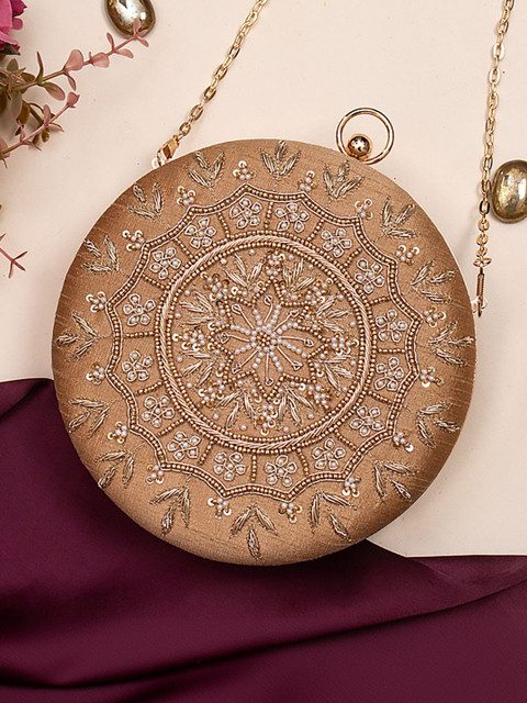 VRPS Handicrafts Embroidered Box Clutch