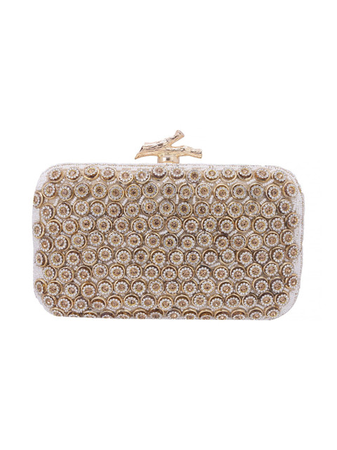 VRPS Handicrafts Embroidered Box Clutch