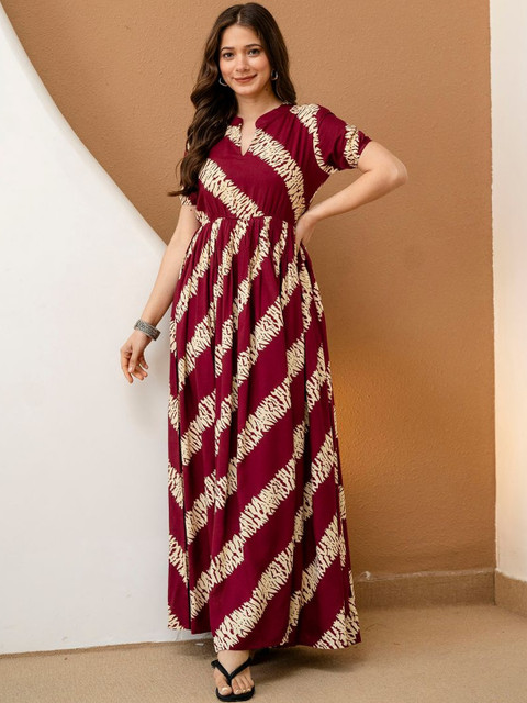 PURSHOTTAM WALA Women Printed Floral Anarkali Kurta