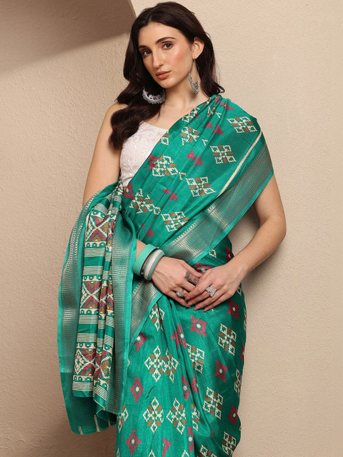 Libas Woven Design Silk Blend Handloom Saree