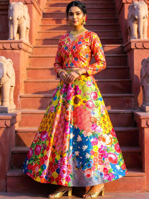 Kaizen TEXO FAB Printed Ready to Wear Lehenga &