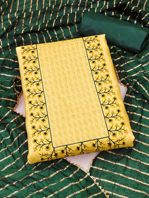 Dhaaga Ghar Embroidered Pure Cotton Unstitched Dress Material