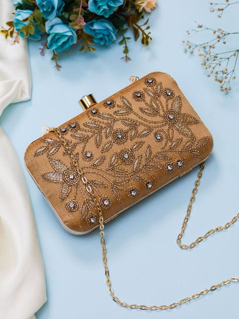VRPS Handicrafts Embroidered Box Clutch