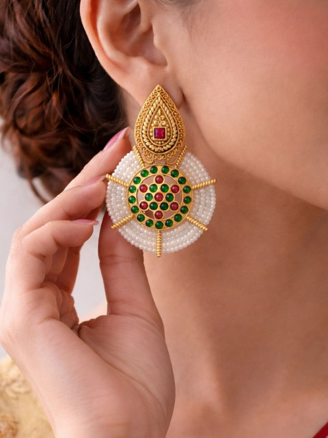 Zeviel Circular Drop Earrings