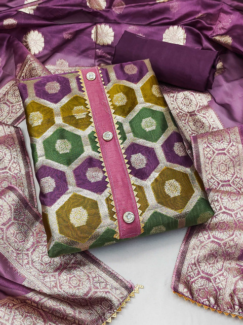 Dhaaga Ghar Art Silk Unstitched Dress Material