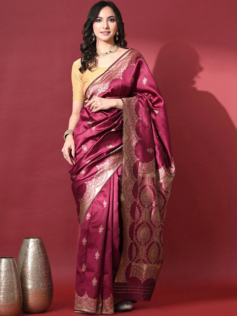 Dhaaga Ghar Woven Design Zari Art Silk Heavy Work Banarasi Saree