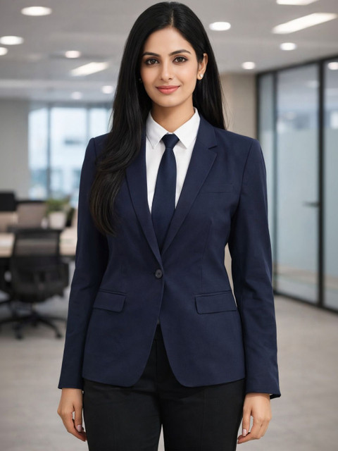 SONA Notched Lapel Single-Breasted Tailored Fit Blazers