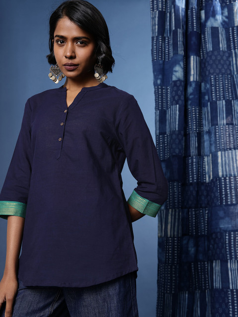 Taavi Pure Cotton Woven Festive Craft Kurti