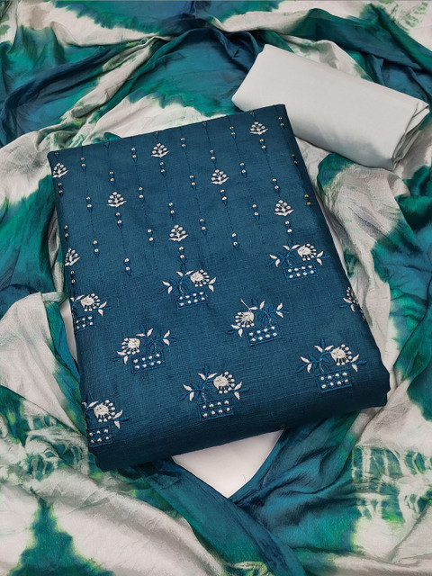 Dhaaga Ghar Embroidered Unstitched Dress Material