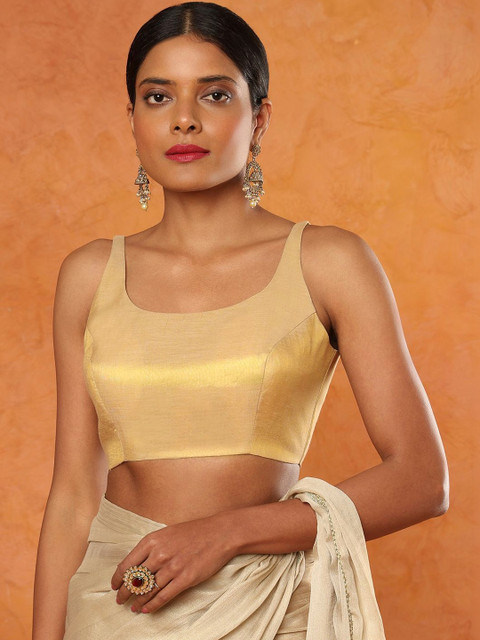 SALWAR STUDIO Round Neck Saree Blouse