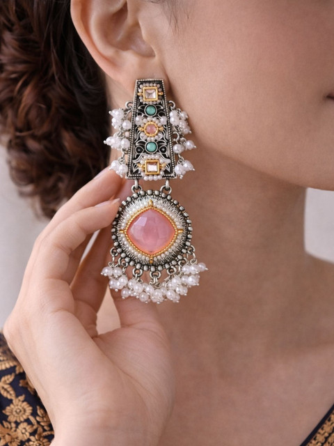 Zeviel Geometric Drop Earrings