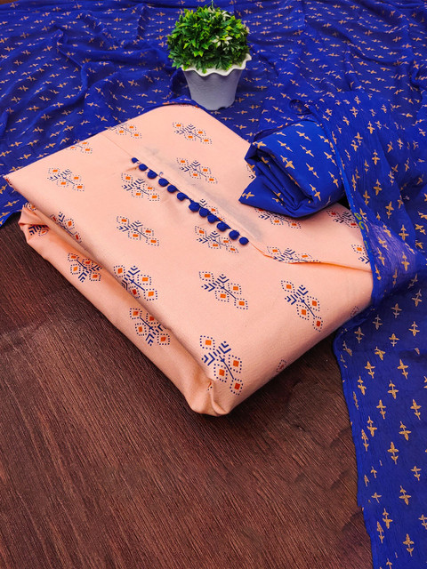 Dhaaga Ghar Printed Pure Cotton Unstitched Dress Material