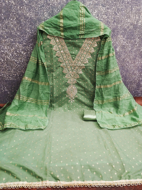 MANVAA Embroidered Unstitched Dress Material - Image 3