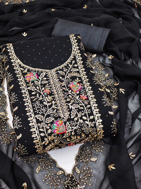 MANVAA Embroidered Unstitched Dress Material