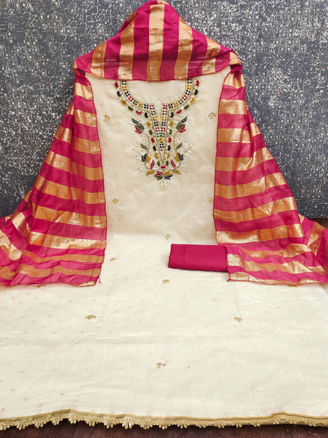 HERE&NOW Embroidered Unstitched Dress Material - Image 2