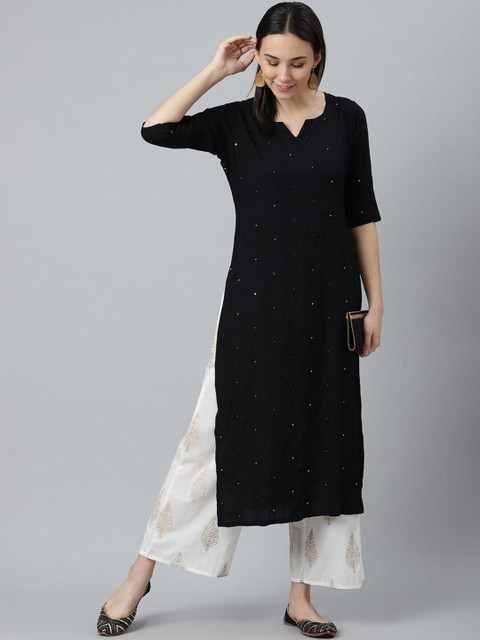 ROOTSOUL Women Bandhani Printed Flared Sleeves Floral Kurta